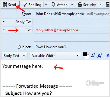 How to forward email in Mozilla Thunderbird Archivio Domande